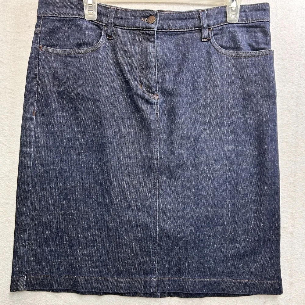 Eileen Fisher Denim Skirt Size 12 Dark Wash